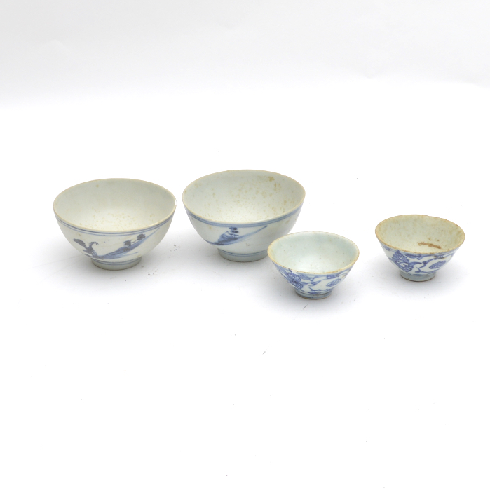 Collection of Vintage Asian Rice Bowls