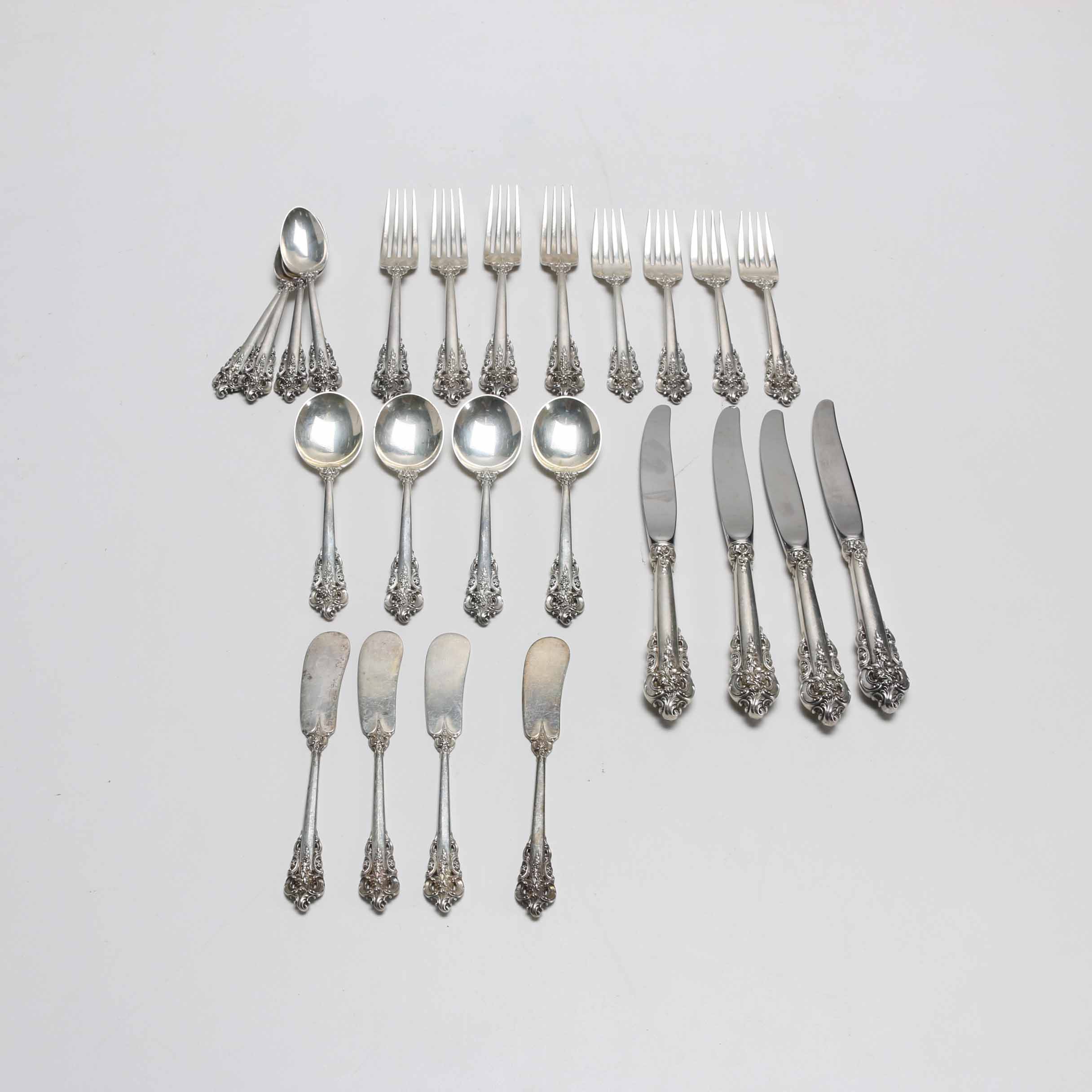 Wallace "Grand Baroque" Sterling Silver Flatware Set