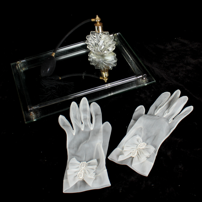 Vanity Collectibles and Dresser Set