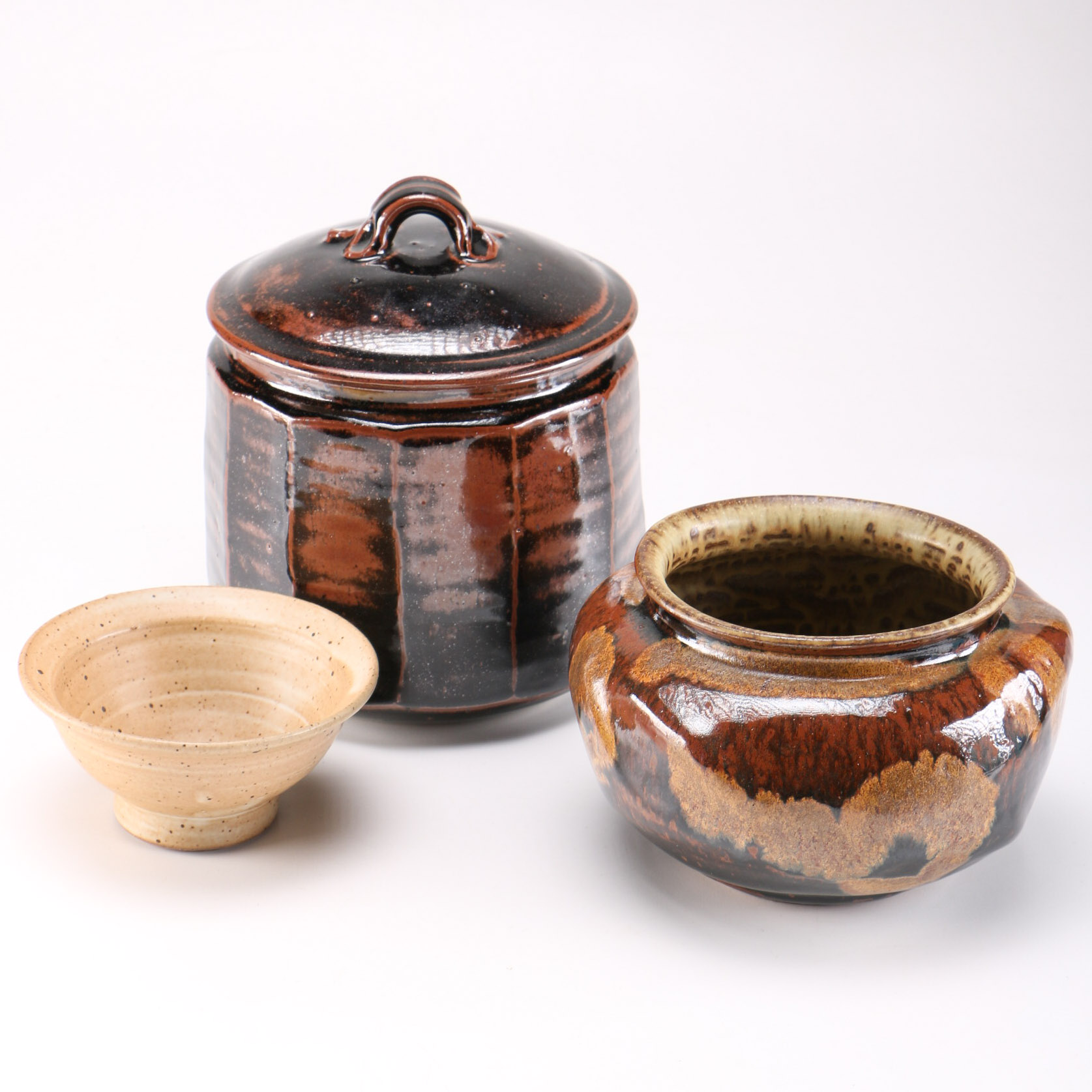 Collection of Earth Tone Artisan Pottery