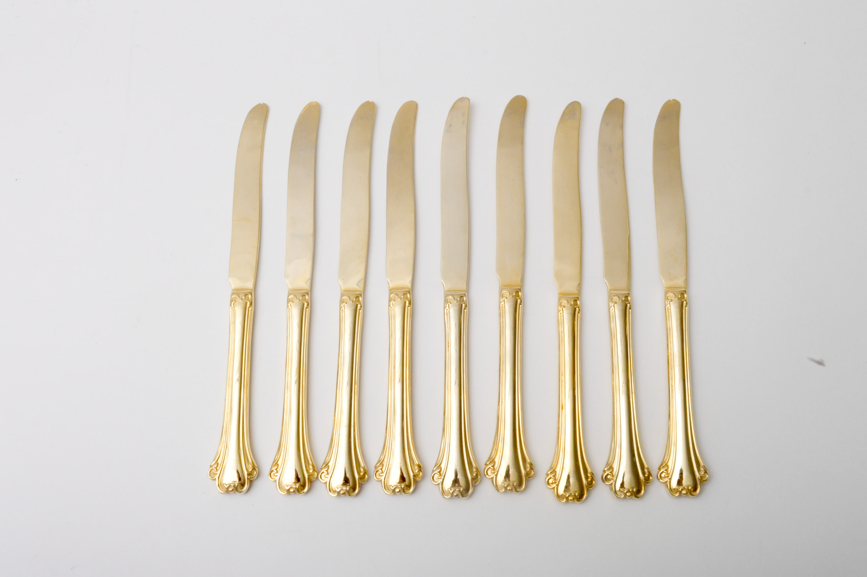 F. B. Rogers Gold Plate "Park Manor" Flatware with Case