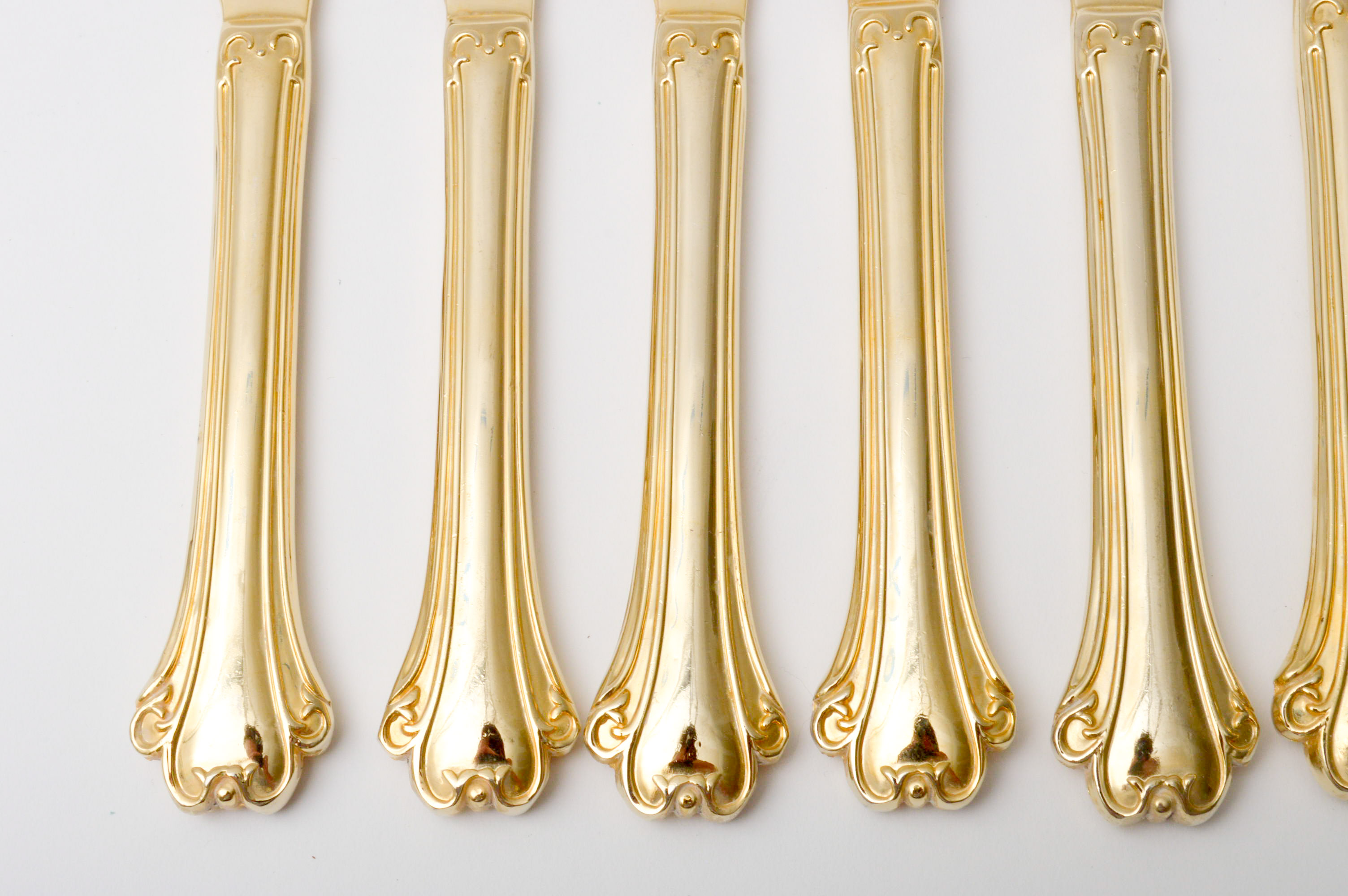 F. B. Rogers Gold Plate "Park Manor" Flatware with Case