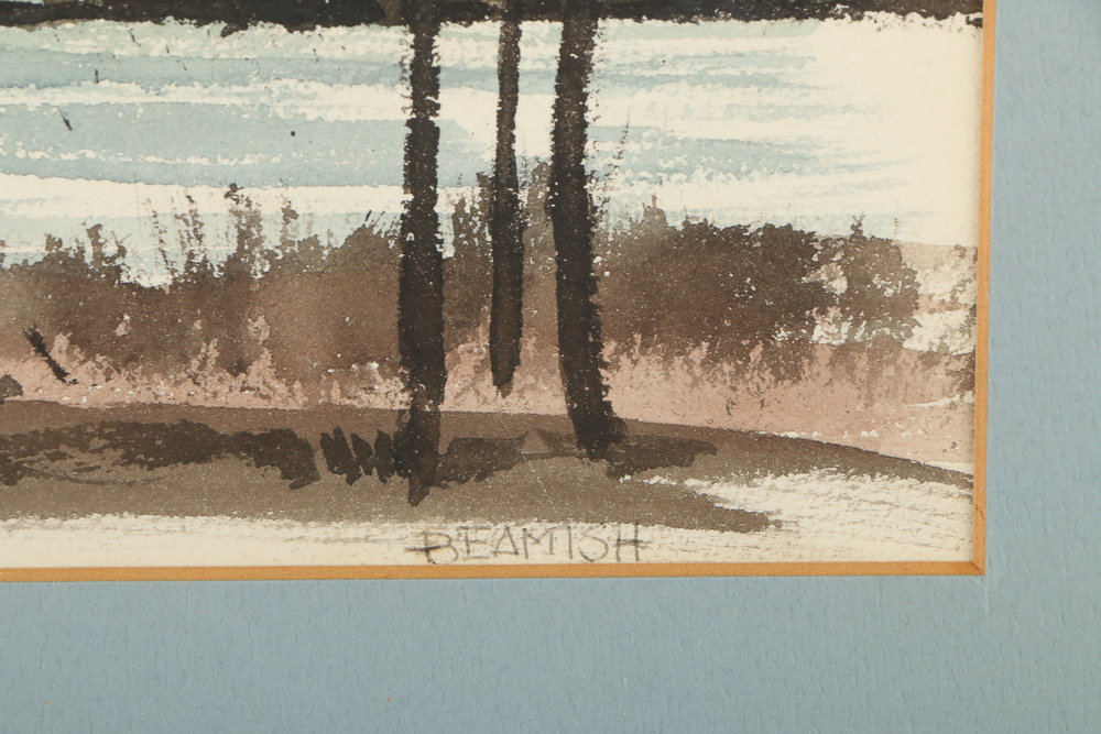 Winifred Beamish Watercolor Painting Landscape