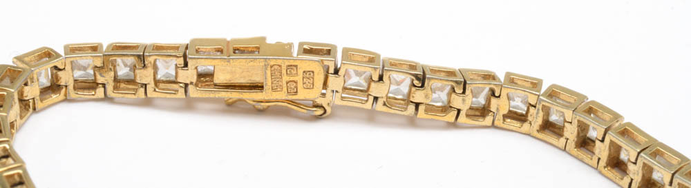 Six Sterling Silver CZ Tennis Bracelets