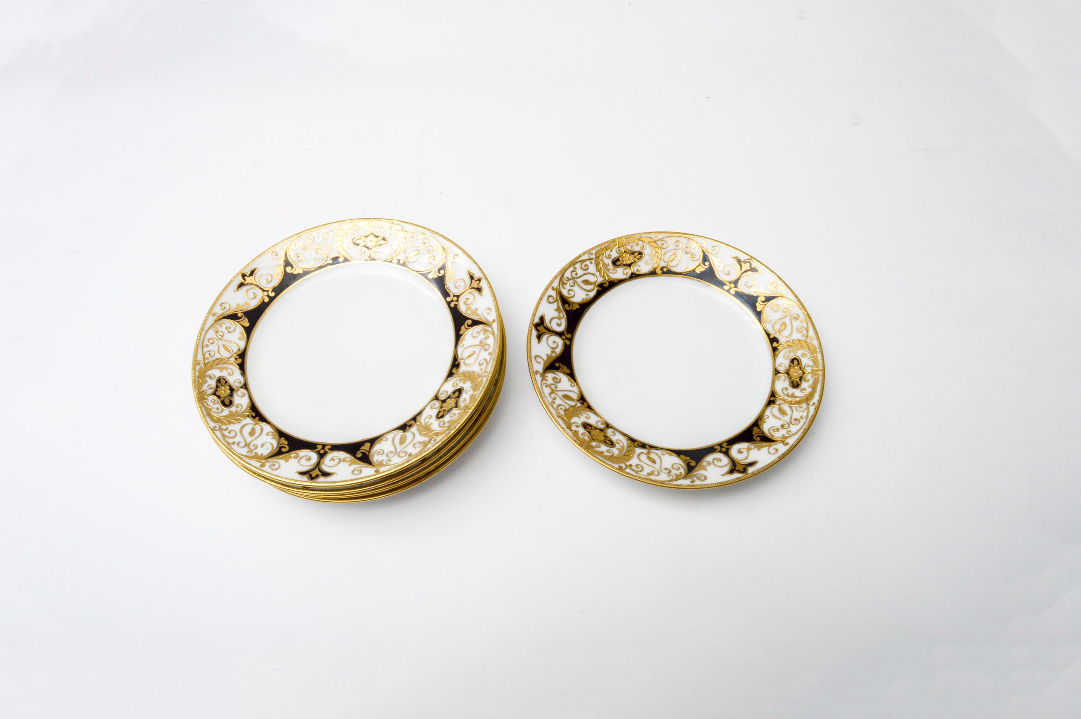 Set of Hand-Painted Noritake Dessert Plates