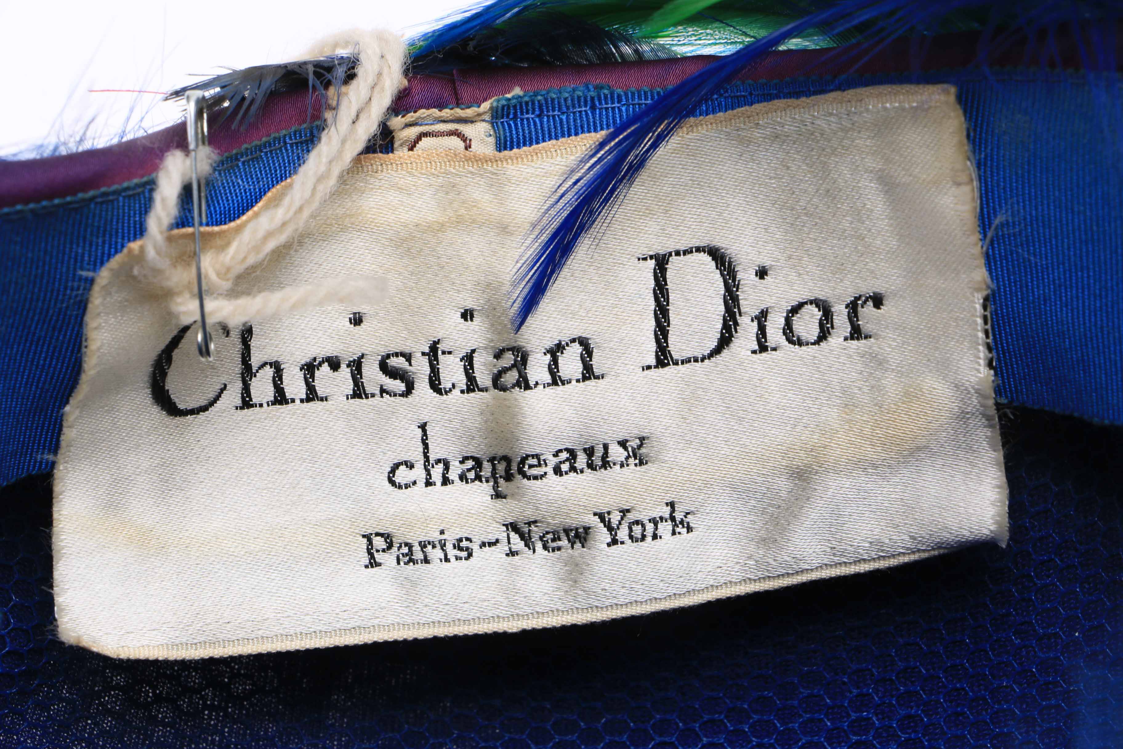 Vintage Christian Dior Feathered Hat