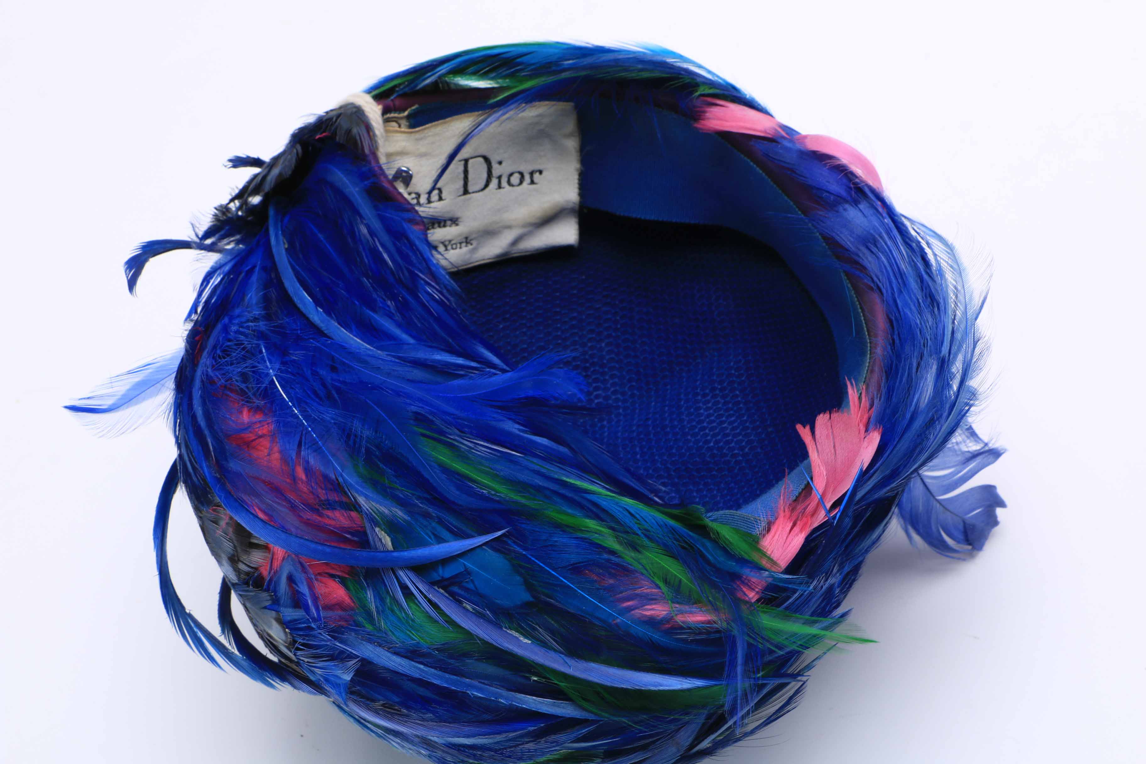 Vintage Christian Dior Feathered Hat