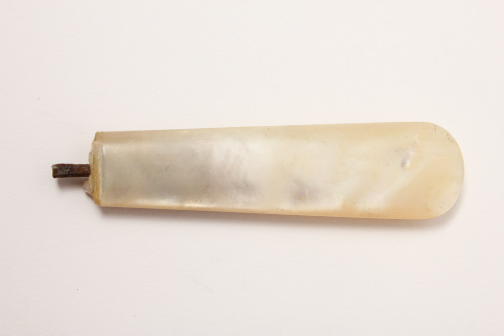 Vintage Silver Plate Rattle with Mother of Pearl Teether