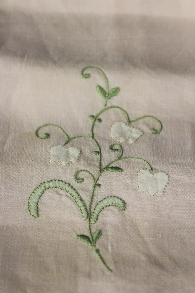 Vintage Lace Tablecloth and Embroidered Tea Towel Set