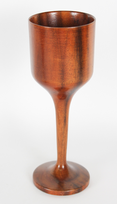 Vintage Wooden Wine Goblets