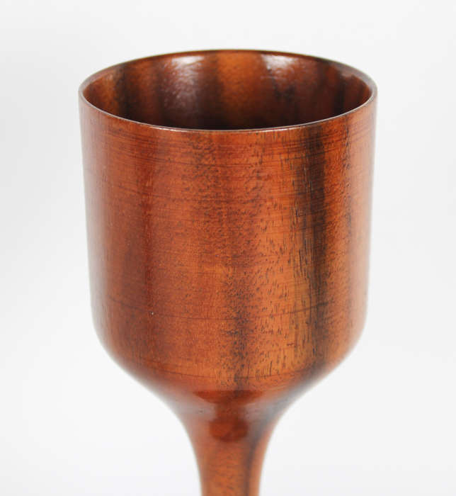 Vintage Wooden Wine Goblets