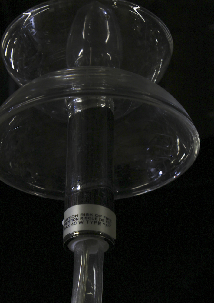 Pair of Vintage Glass Chandeliers