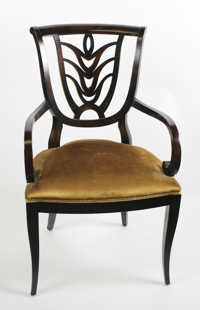 F.M. Meroni Vintage Velvet Upholstered Dining Chair Set