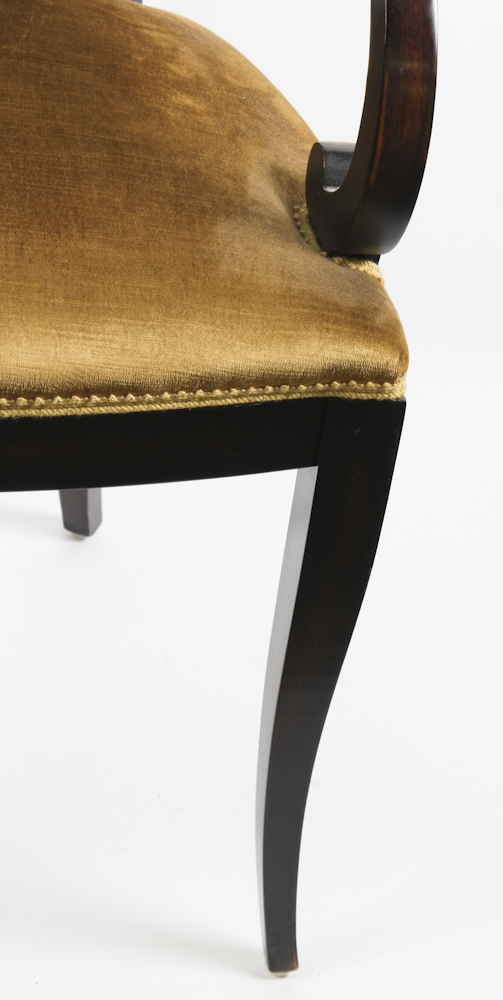 F.M. Meroni Vintage Velvet Upholstered Dining Chair Set