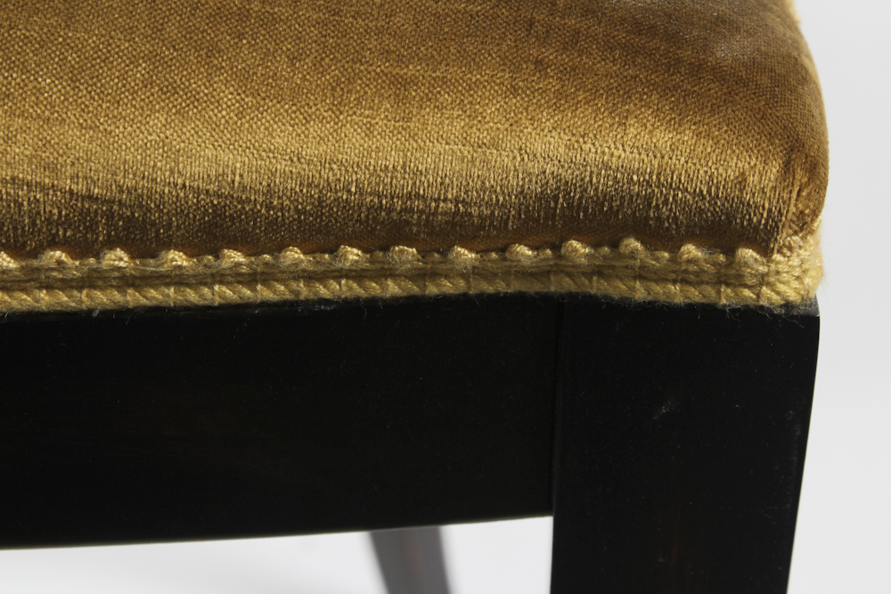 F.M. Meroni Vintage Velvet Upholstered Dining Chair Set