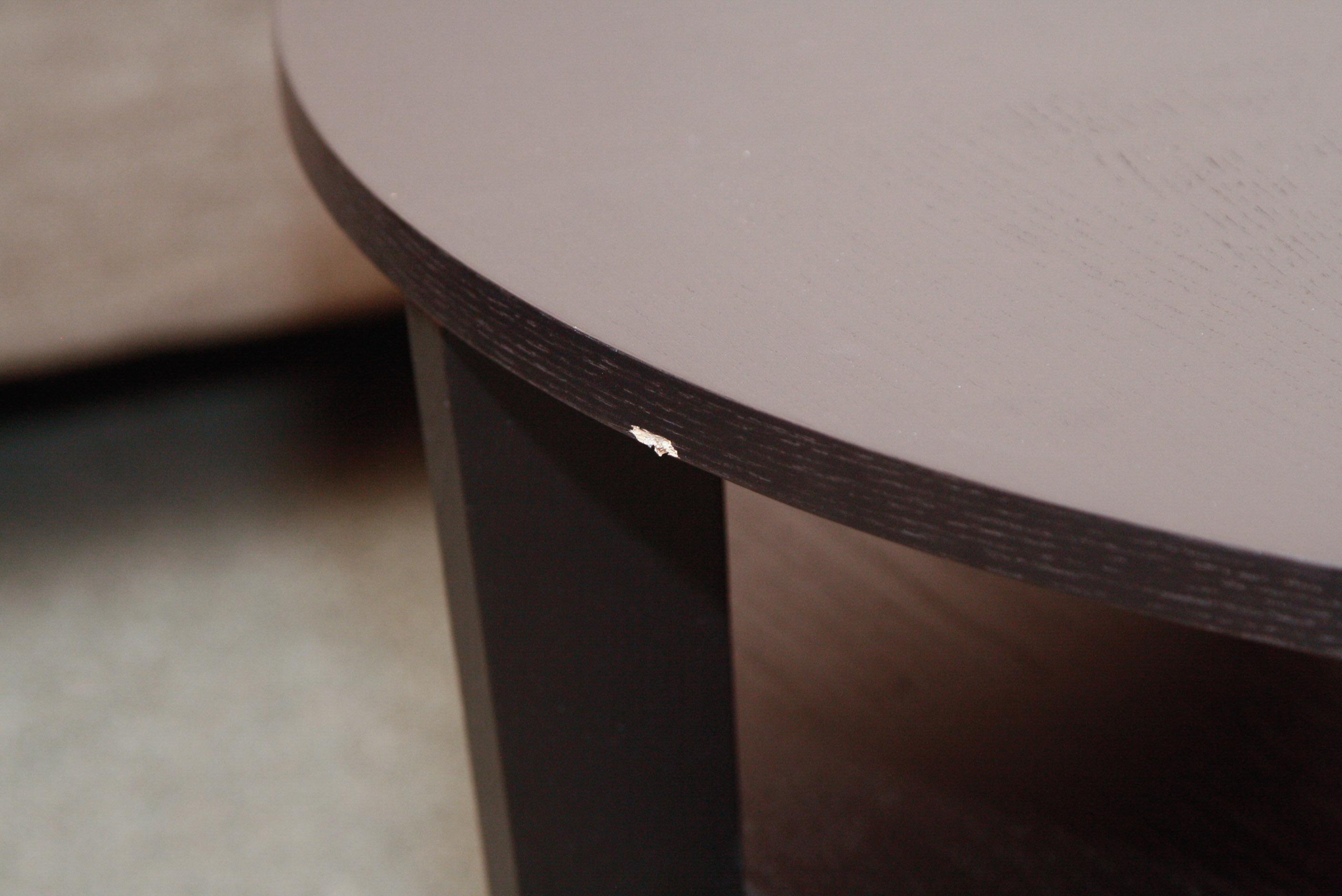 IKEA Vejmon Round Coffee Table with Shelf