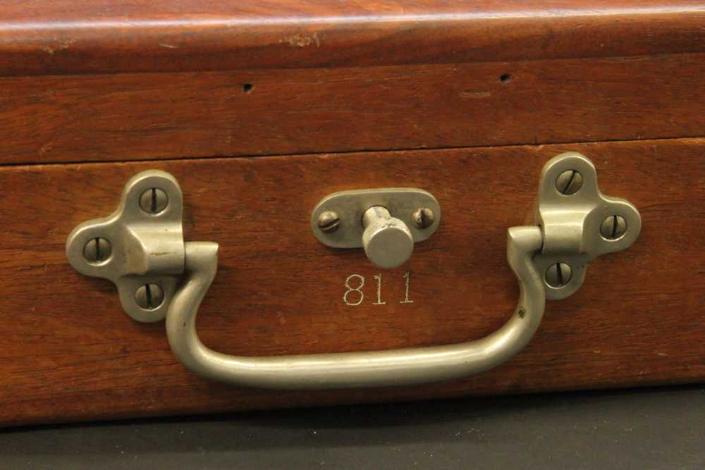 Antique Burl Lap desk and Teak Travelcase