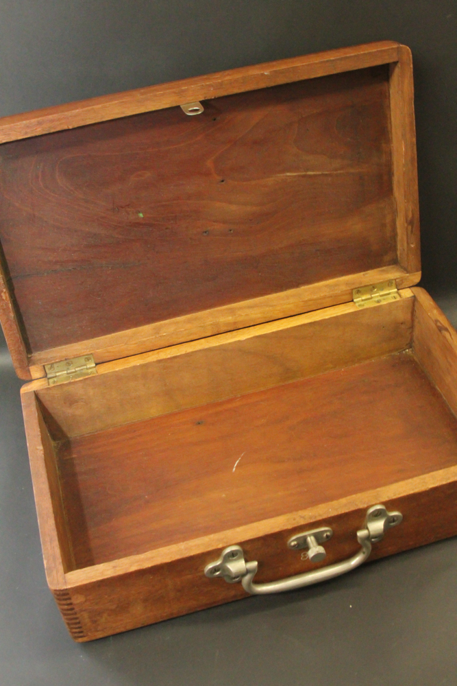 Antique Burl Lap desk and Teak Travelcase