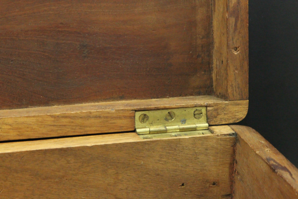 Antique Burl Lap desk and Teak Travelcase