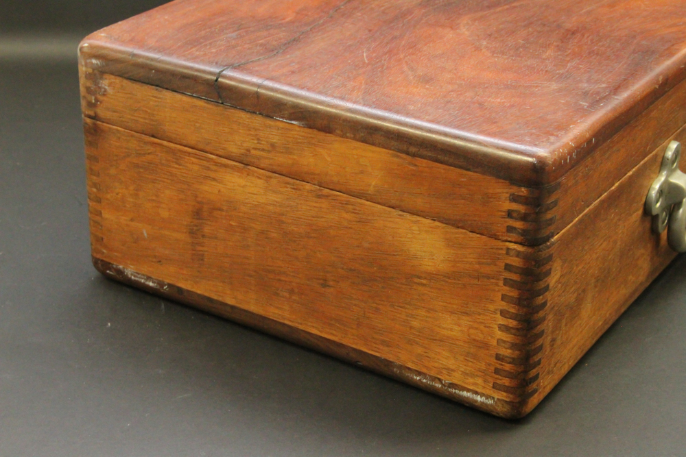 Antique Burl Lap desk and Teak Travelcase