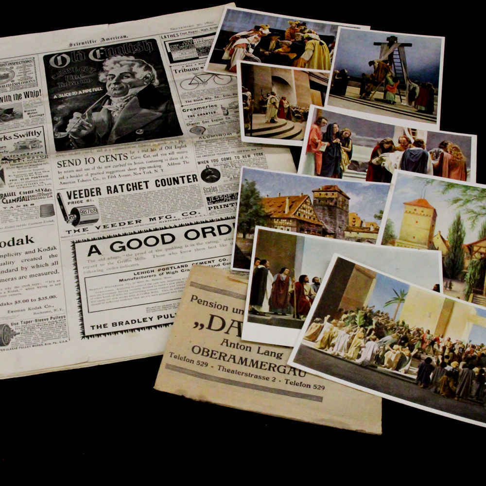 Antique Scientific American and Postcards