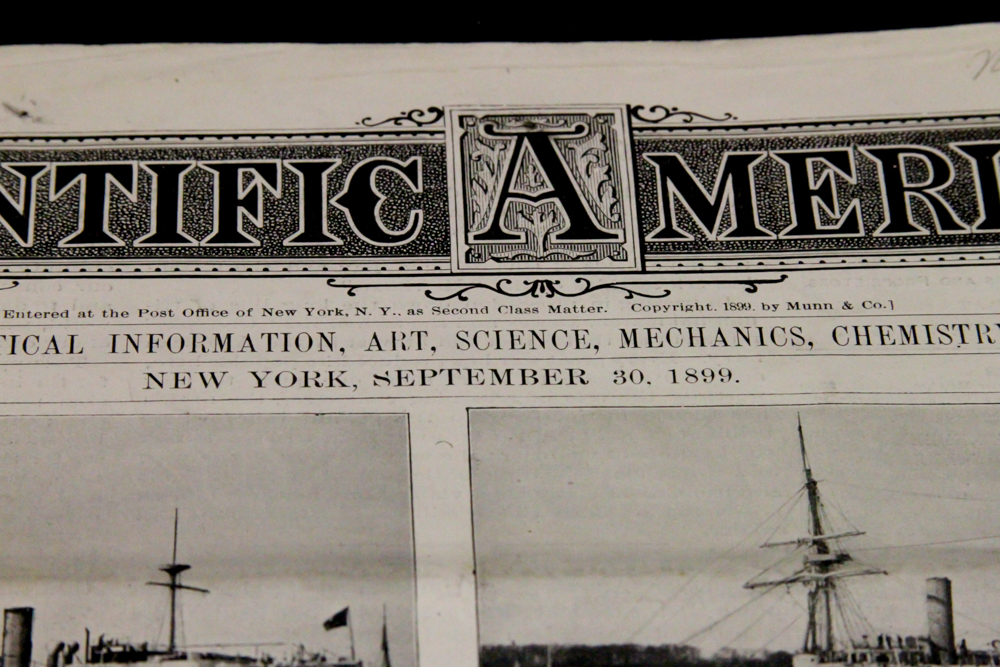 Antique Scientific American and Postcards