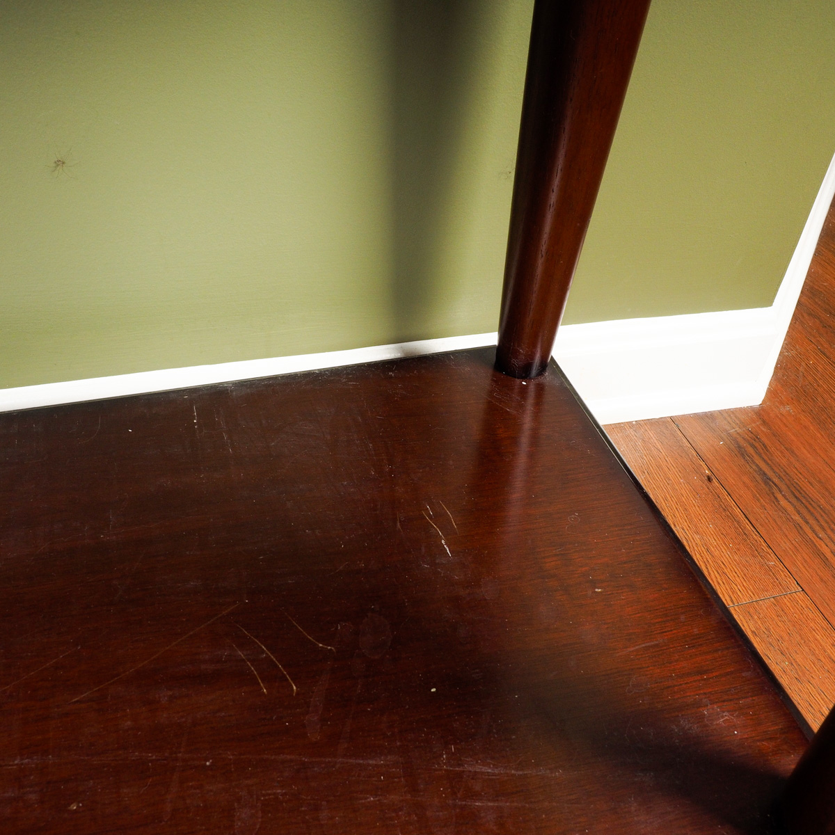 Dark Wood Credenza with Drawers and Shelf