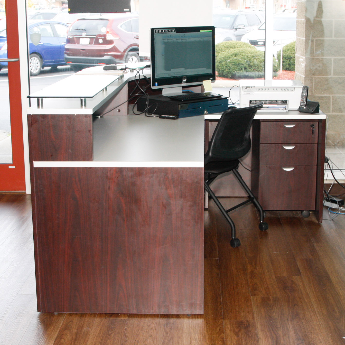 NBF Signature Series Esquire L-Shaped Reception Desk