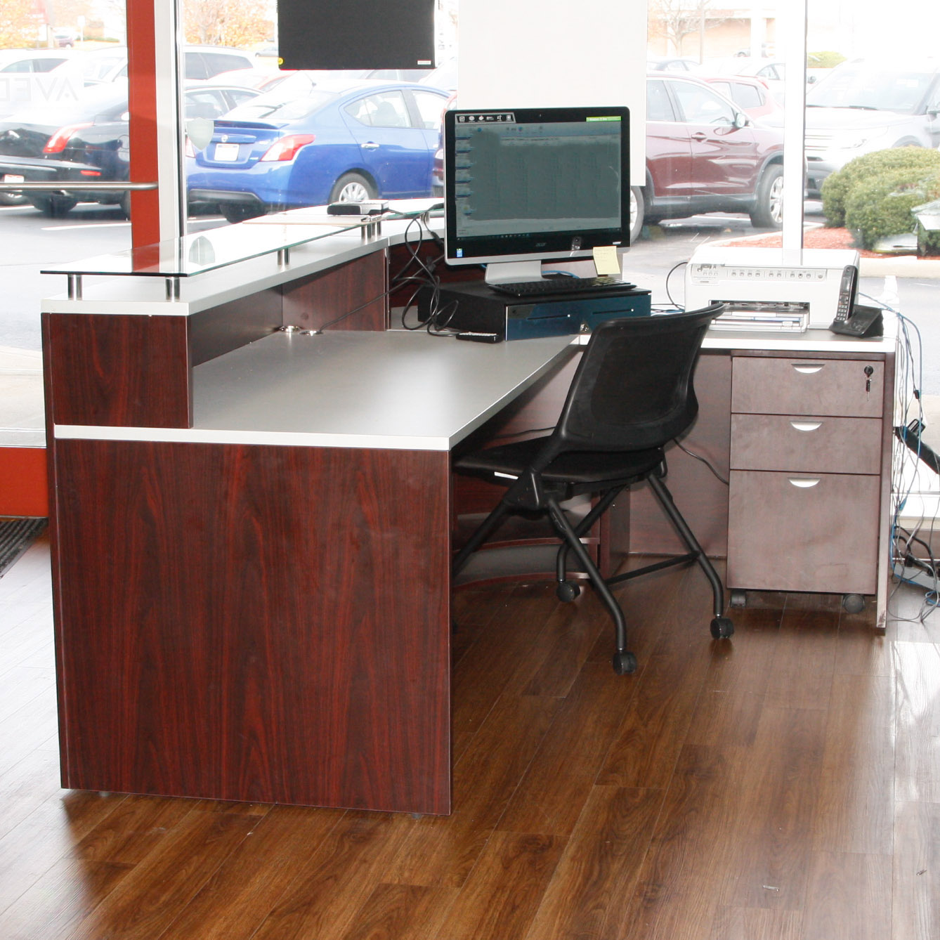 NBF Signature Series Esquire L-Shaped Reception Desk
