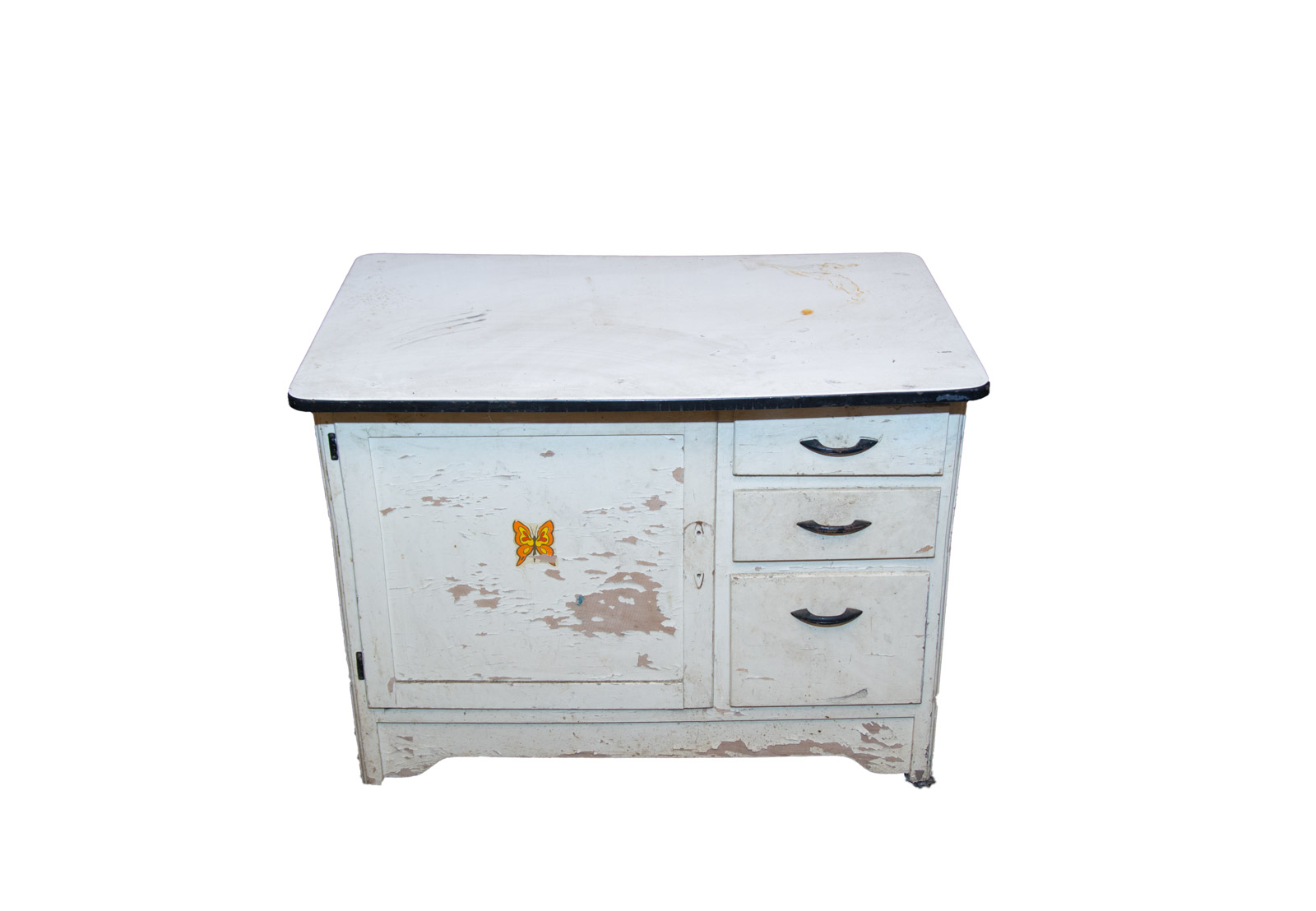 Vintage Porcelain Top Cabinet
