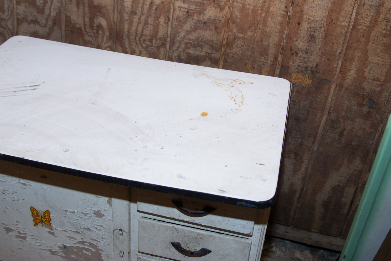 Vintage Porcelain Top Cabinet