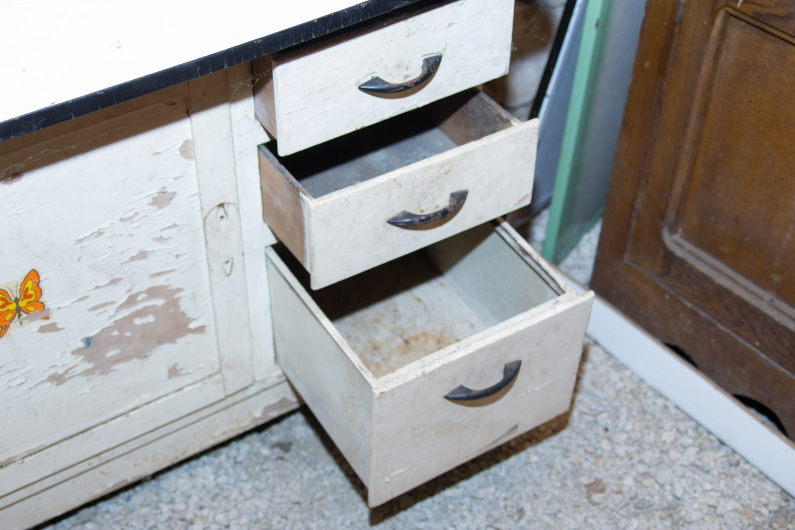 Vintage Porcelain Top Cabinet