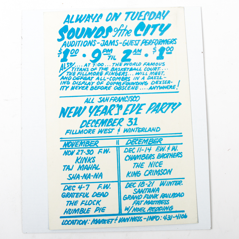 Vintage Jethro Tull Flyer Print