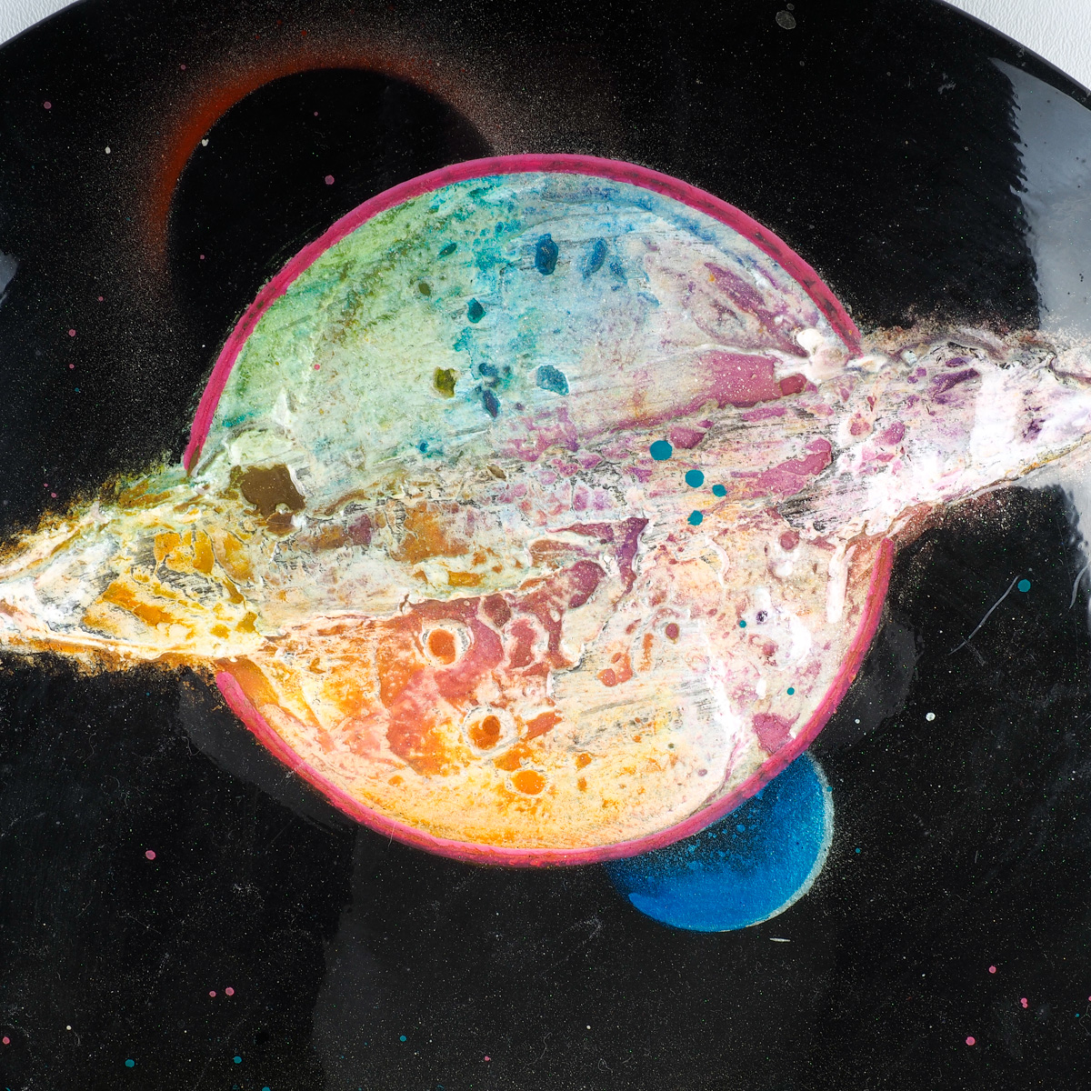 Oil Fresco Painting of Saturn by Giovanni Scalisi