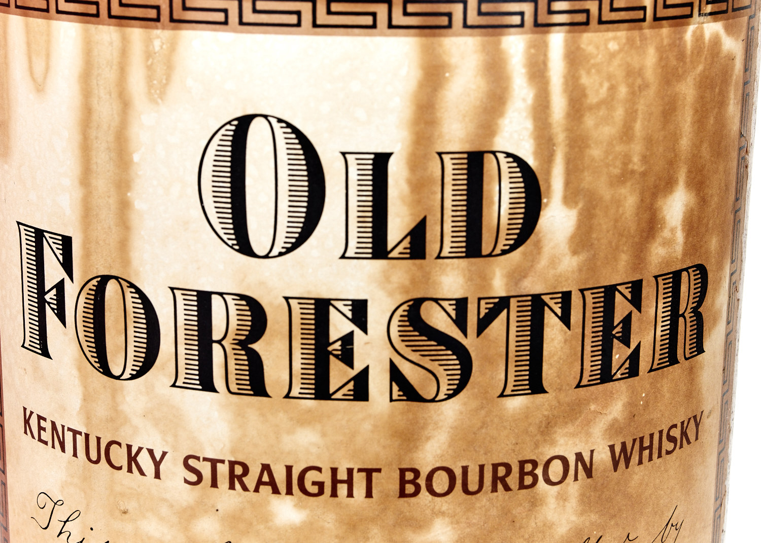 Vintage 30" Glass Old Forester Display Bottle