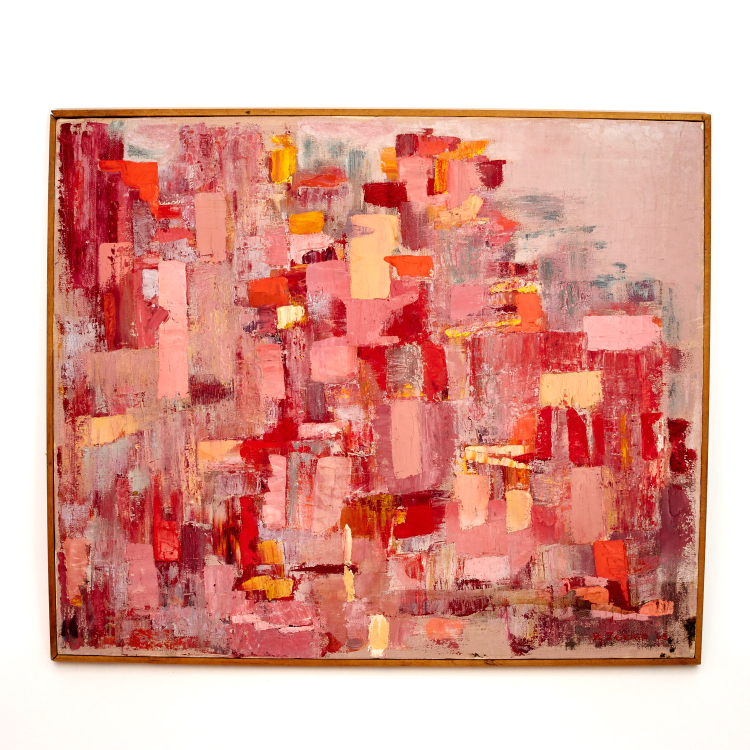 Signed Painting "Study In Pinks" by Anita Zeiden