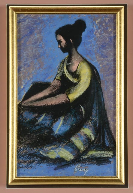 Gerry Signed MIxed Media Figurative Art