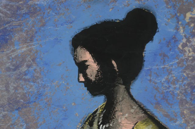 Gerry Signed MIxed Media Figurative Art