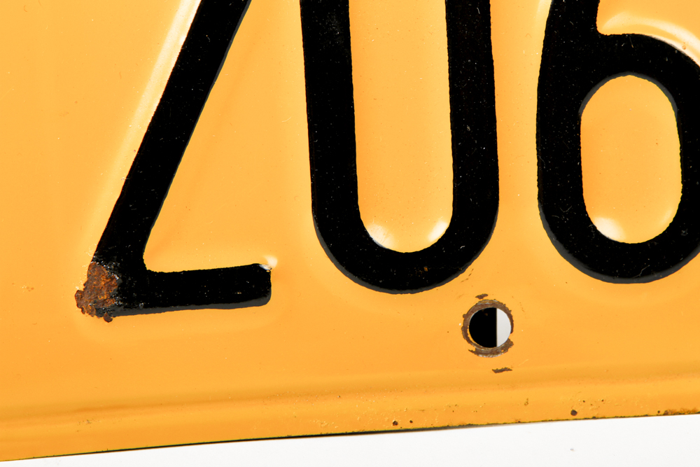 Vintage California License Plate