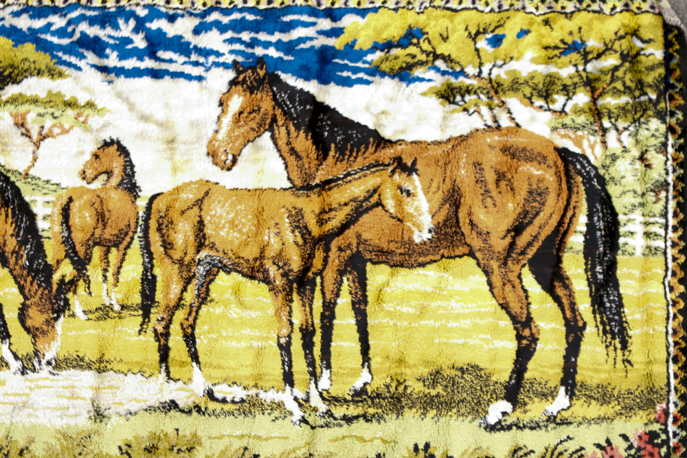 Vintage Italian Horse Tapestry