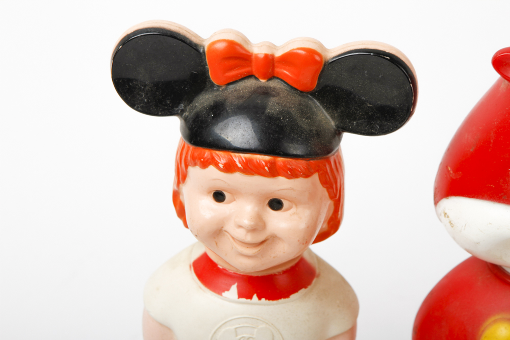 Vintage Walt Disney "Soaky" Dispensers