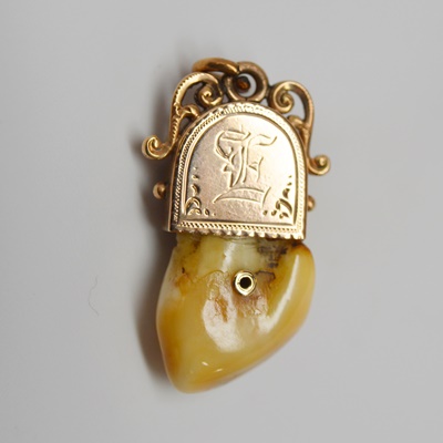 14K Rose Gold BPOE Elk Tooth Pendant