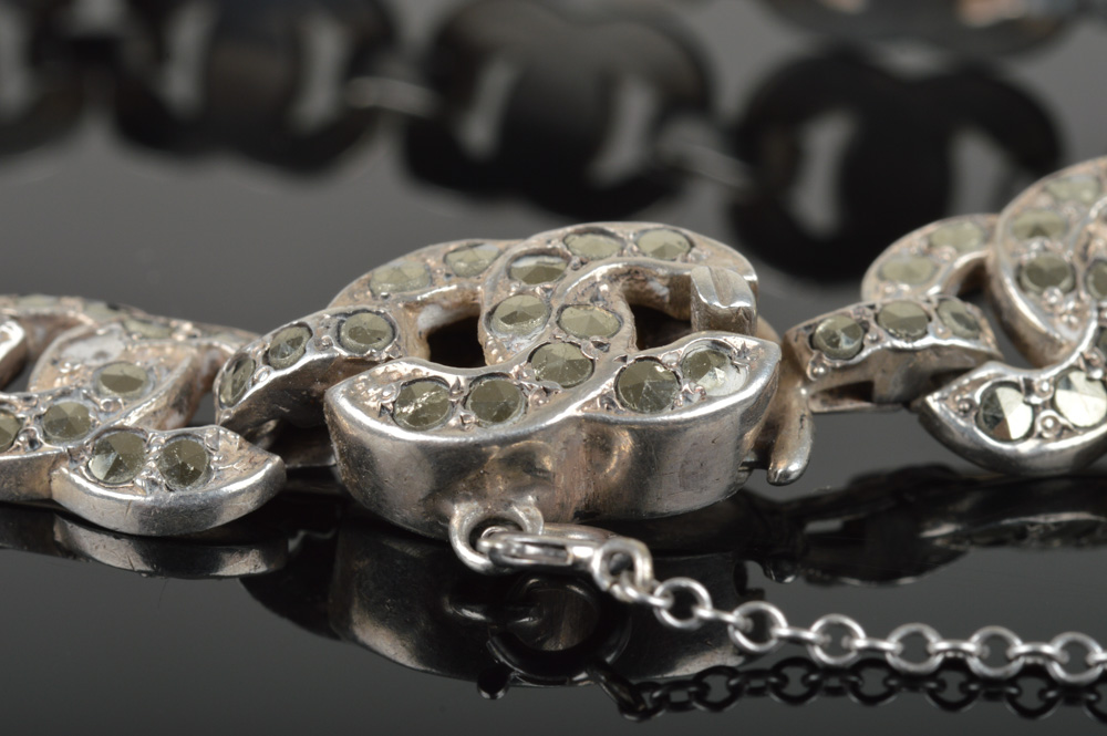 Sterling Silver Bracelet with Marcasite Accents