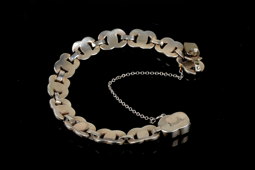 Sterling Silver Bracelet with Marcasite Accents