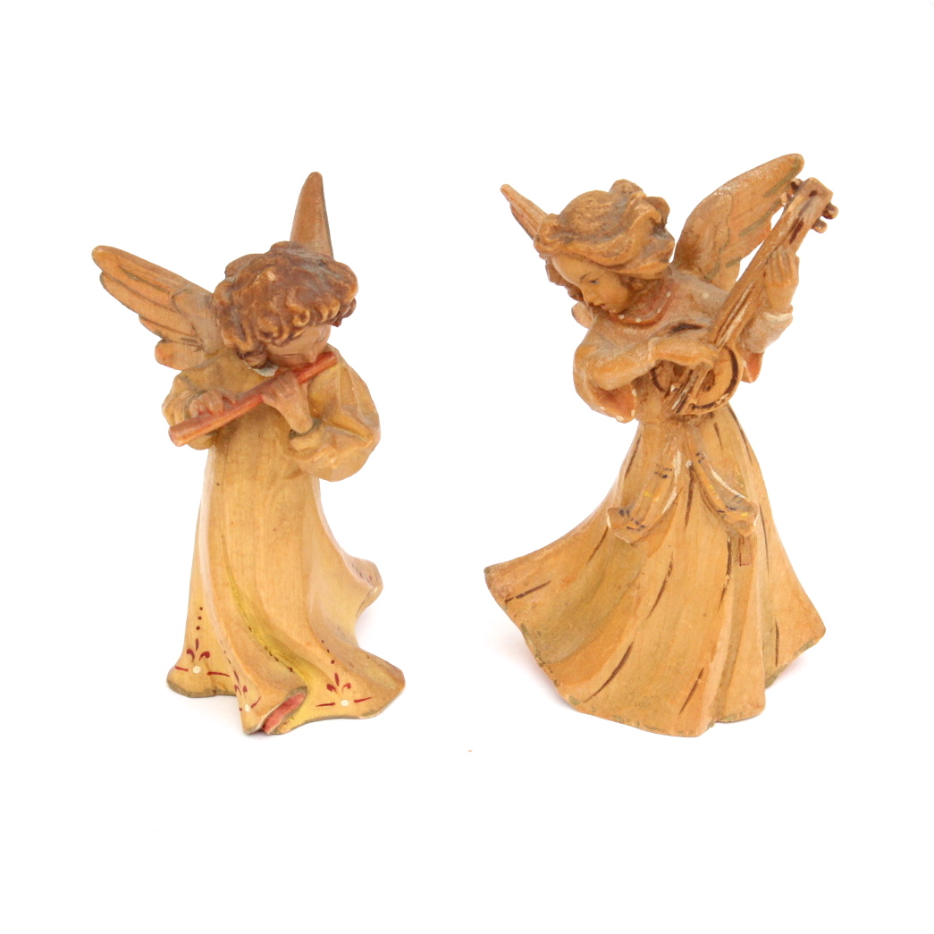 Vintage "ANRI" Wood Carved Angels