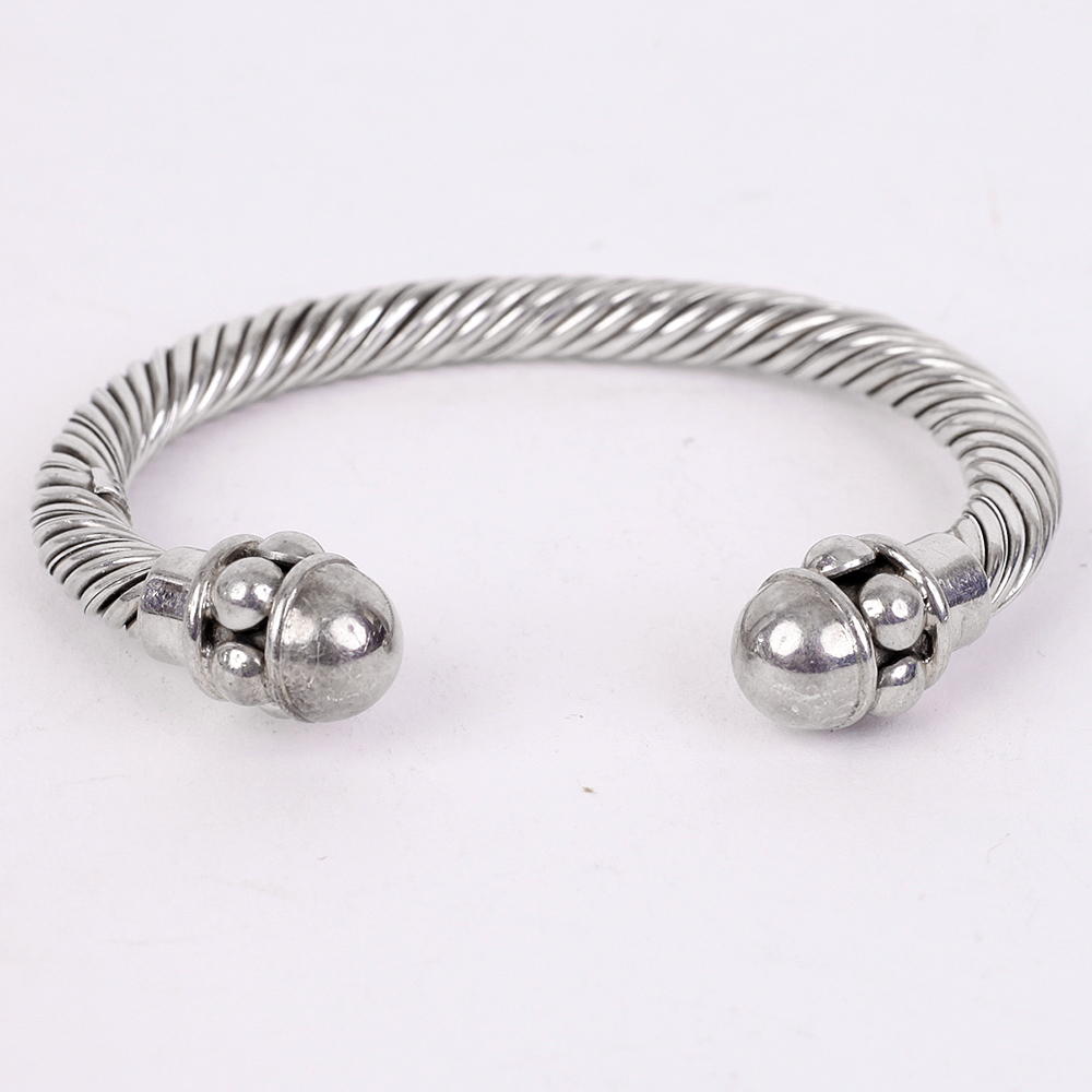 Sterling Silver Rope Bangle Bracelet