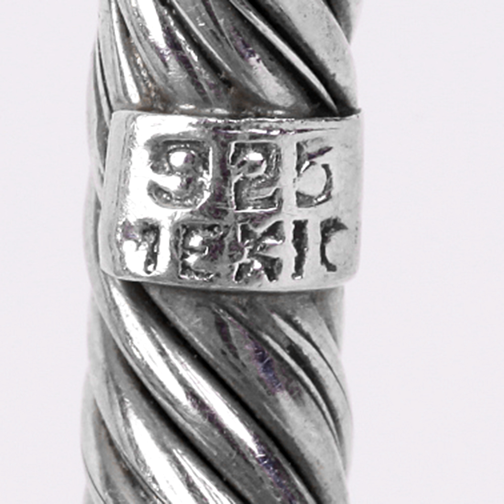 Sterling Silver Rope Bangle Bracelet