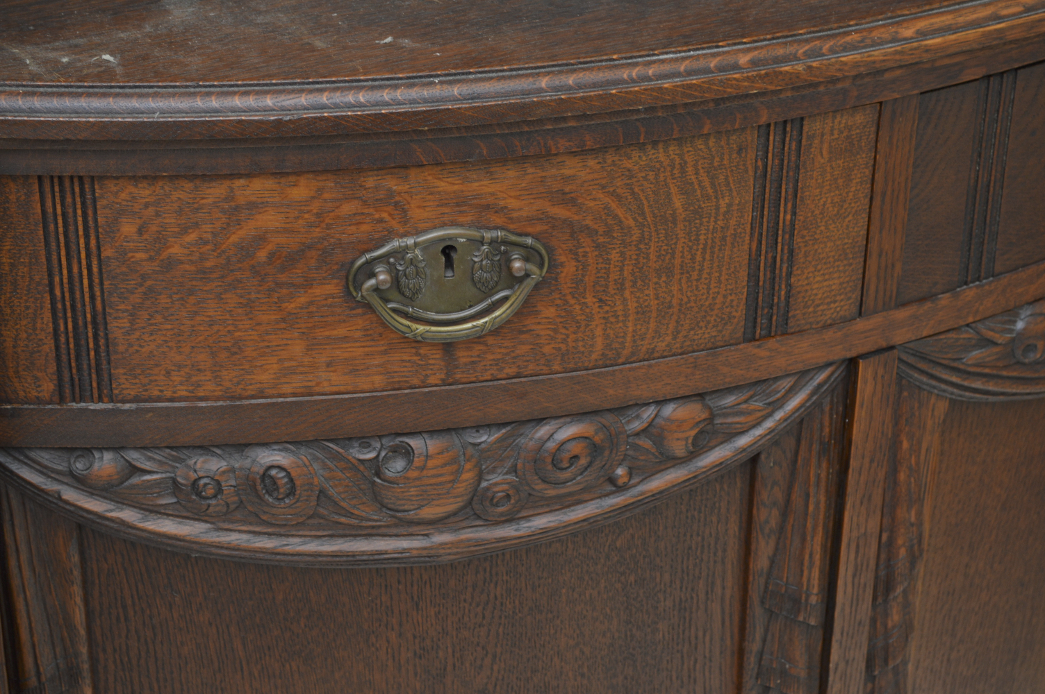 Vintage Oak China Cabinet