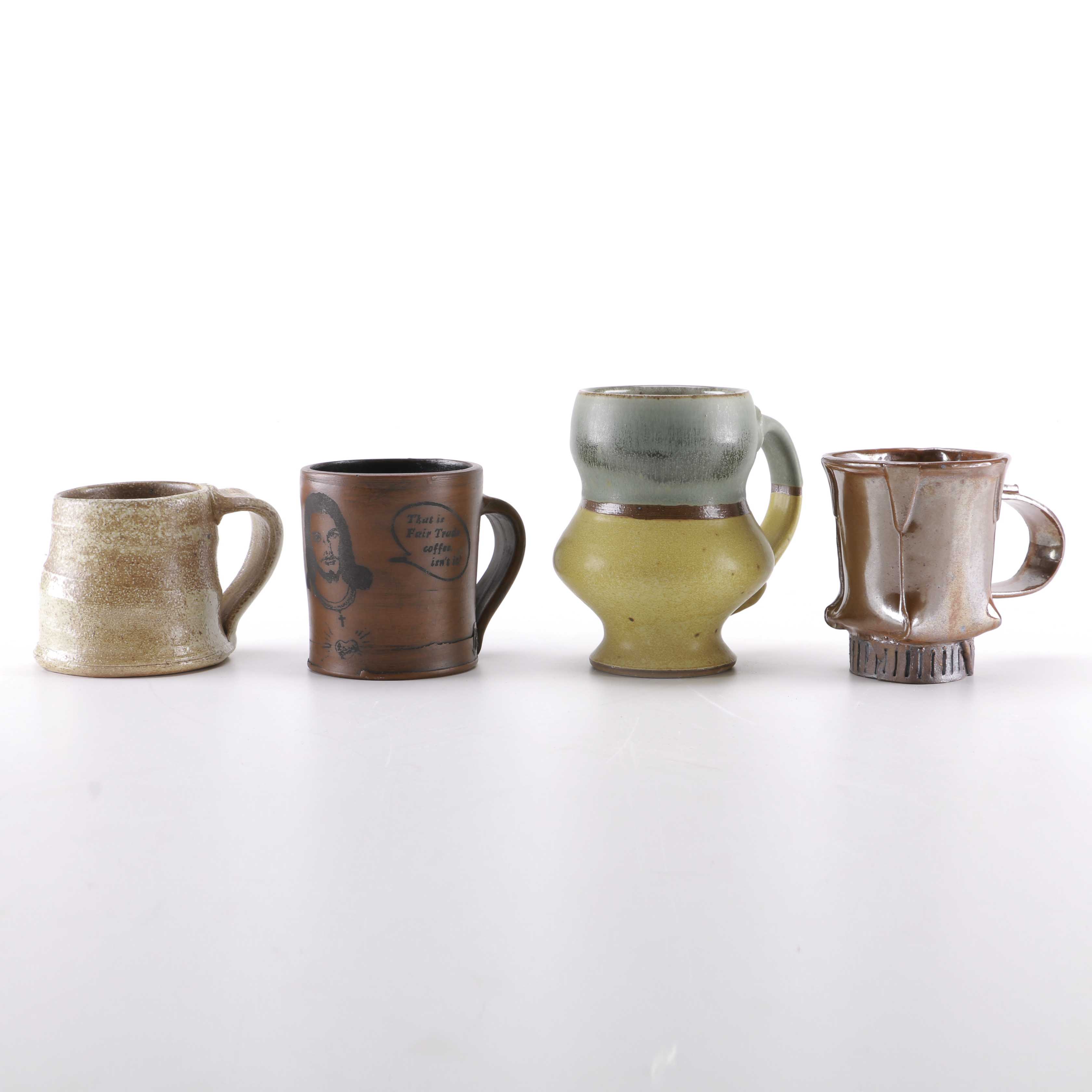 Pottery Mugs Including Fair Trade Jesus Mug