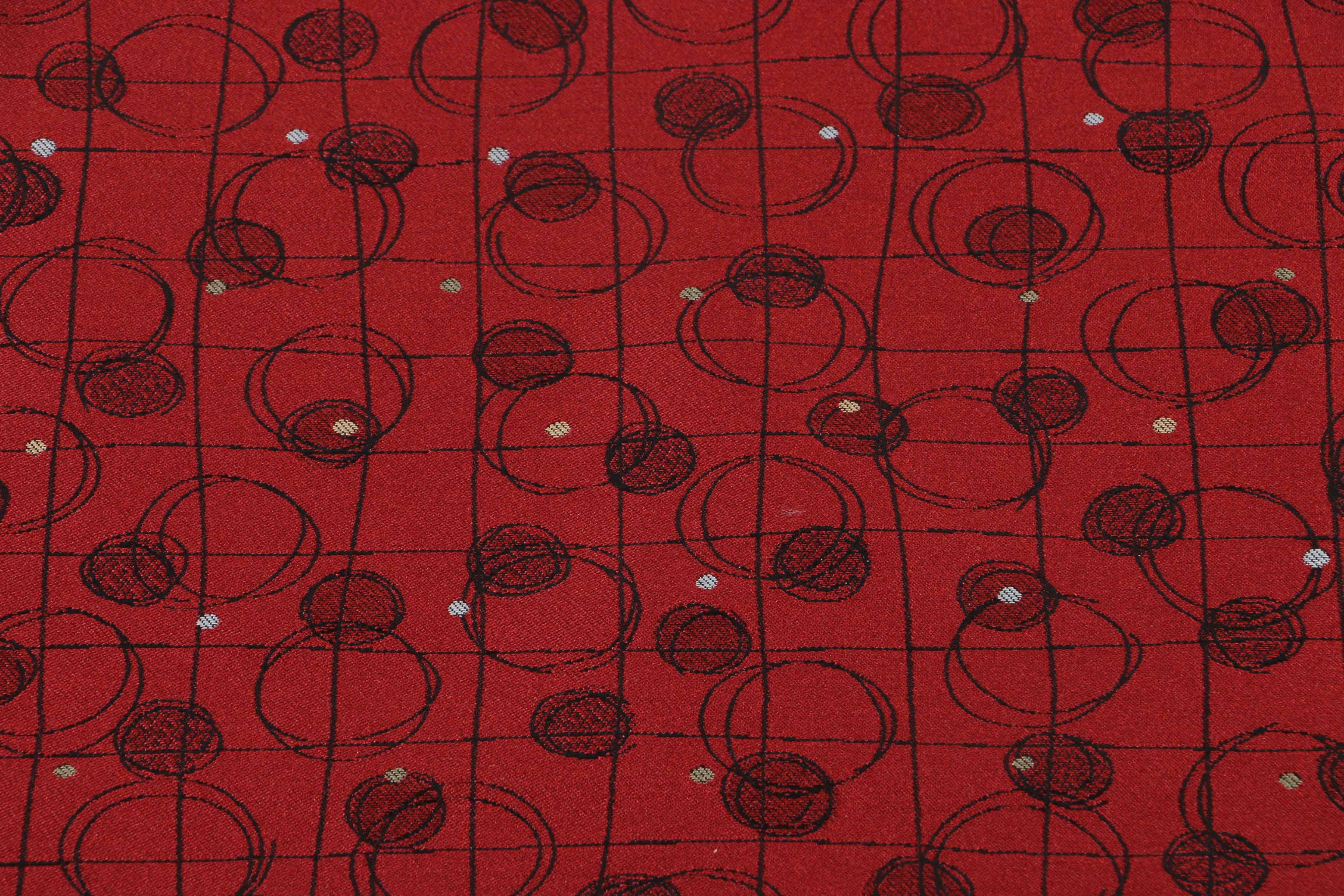 Red and Black Commercial Polyester Fabric